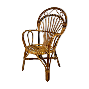 chaise latérale en rotin