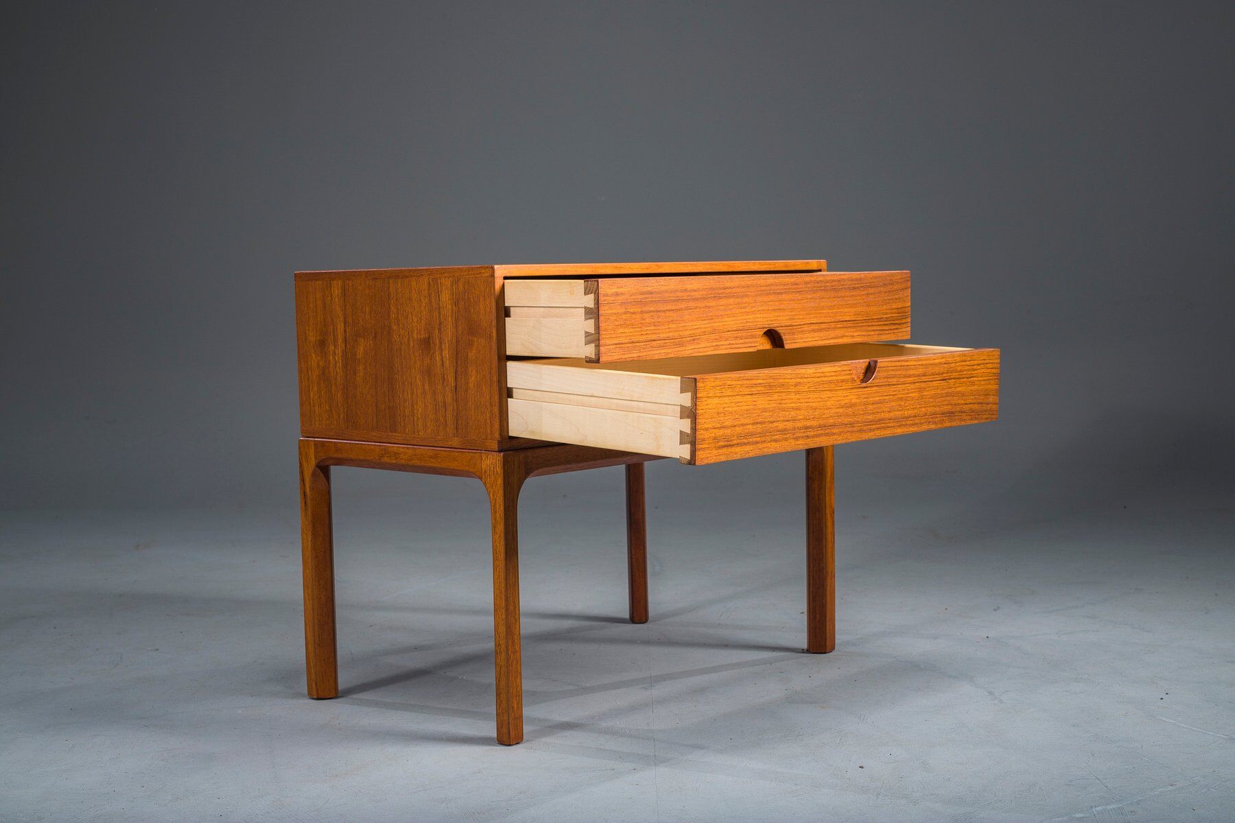 Mid-century modern no. 384 teak bedside table by Aksel Kjersgaard, Denmark, 1960s