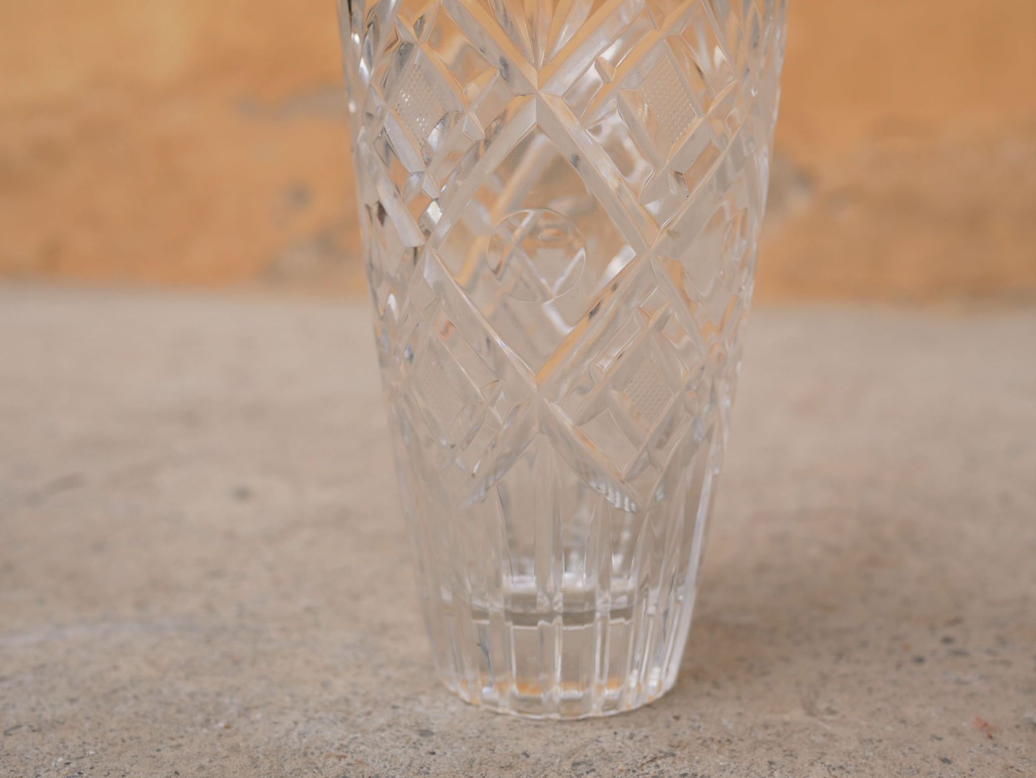Vintage vase in cut crystal