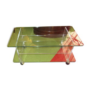 Table basse vintage en - plexiglas