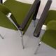 Pair of vintage armchairs in fabric and chrome from the 1970s.