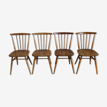 4 chaises de salon Bow Top pour Ercol, années 60