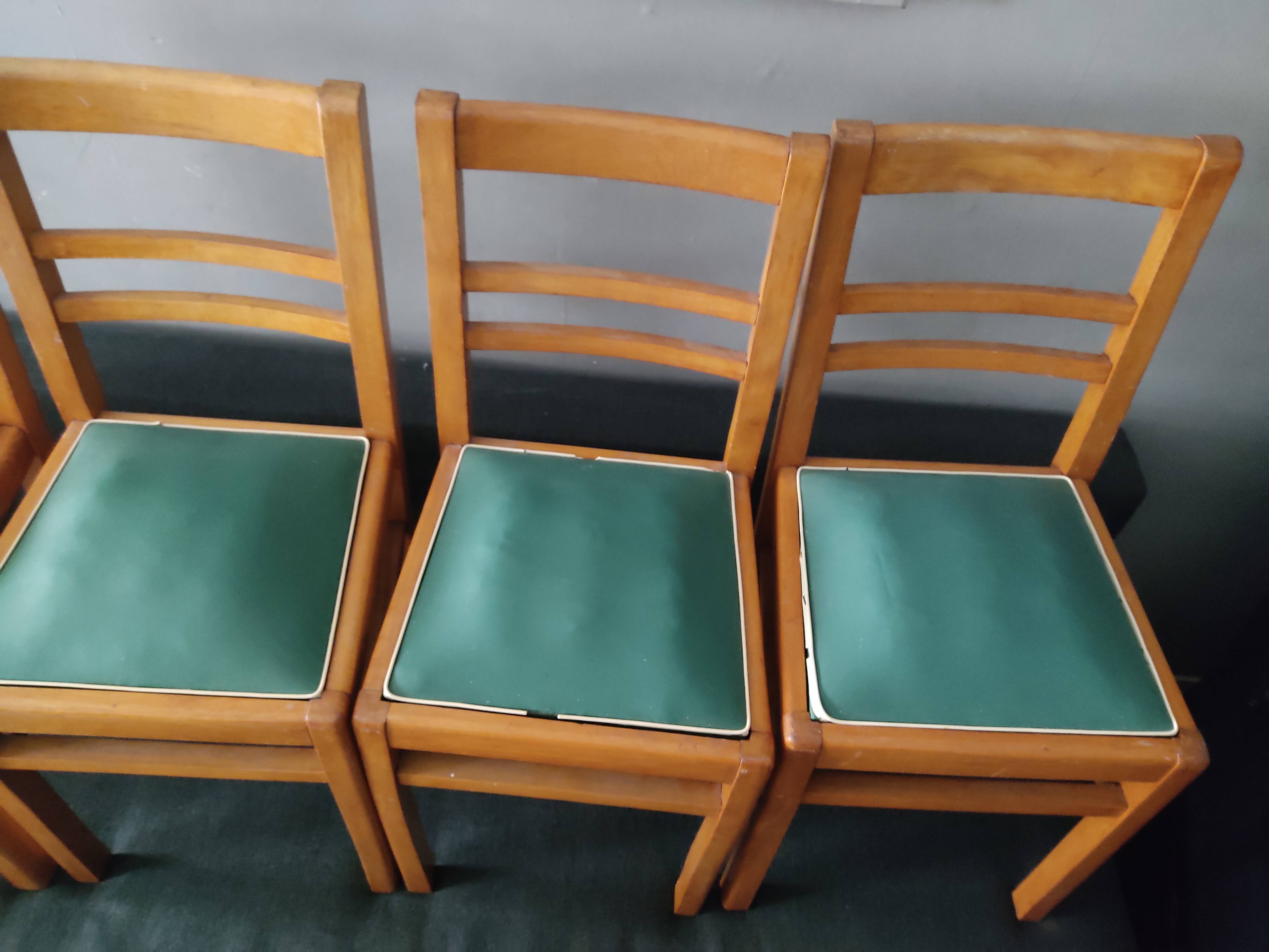 4 vintage bistro chairs 1950