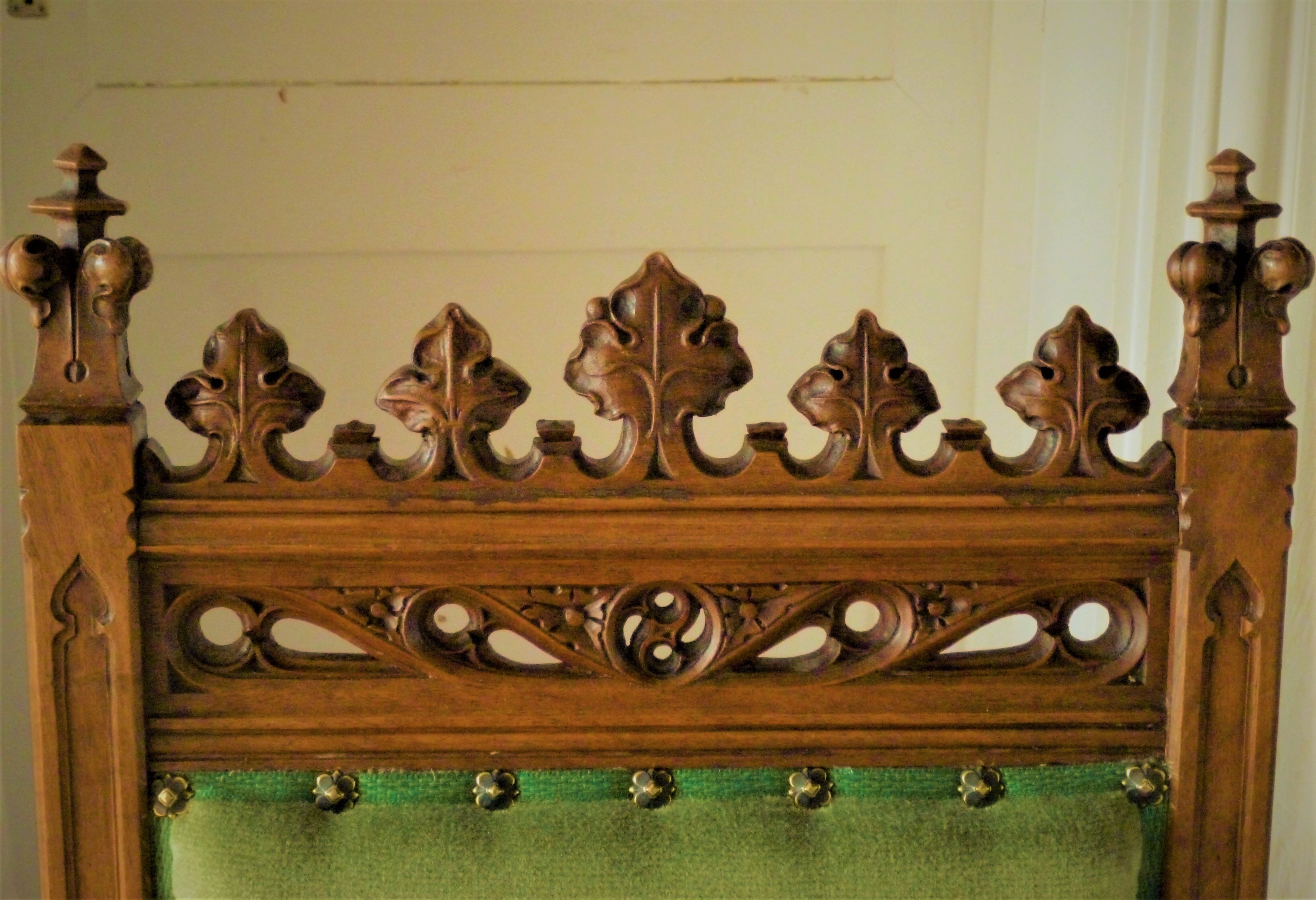 Pair of neo-Gothic chairs 19th century