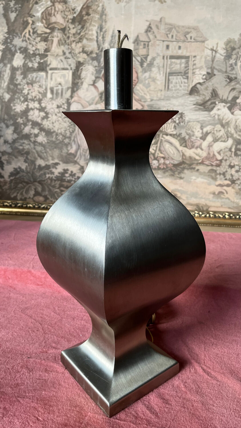 Brushed stainless steel lamp foot 1970