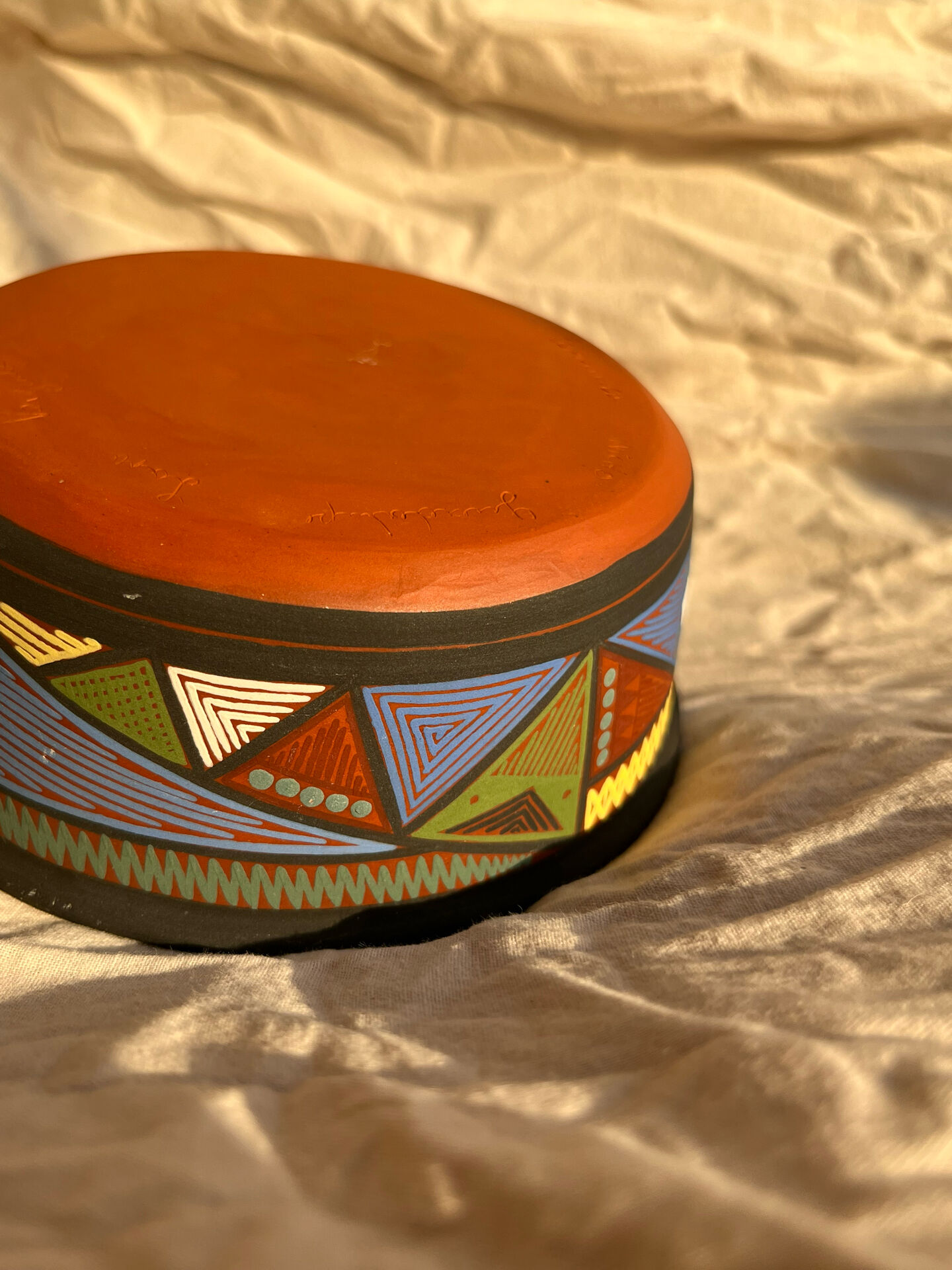 Duo of Handcrafted Ceramic Bowls from Venezuela, Signed