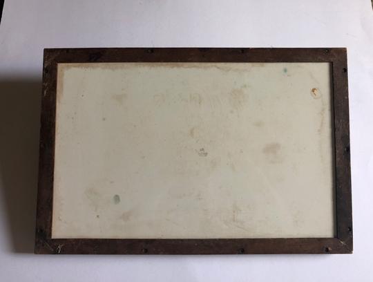 Wooden and ceramic tray