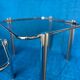 Set of 3 vintage nesting tables 1970 hollywood regency gold metal
