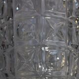 Glass vase with geometric patterns