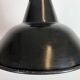 Industrial Black Enamel Factory Lamp with Cast Iron Top, 1950s
