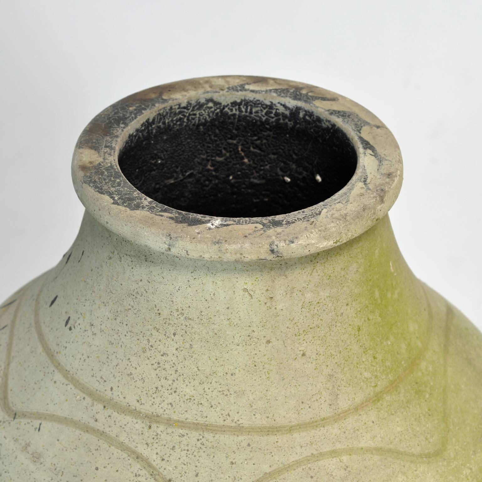 Large Turkish stone olive oil jar