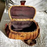 Old fisherman wicker backet