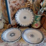 Old flat plates made of ironstone