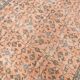 Tapis vintage turc floral fait à la main, orange pastel doux, 7x10