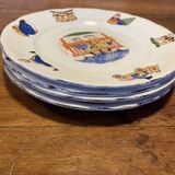 Set of 4 dessert plates from Sarreguemines Digoin