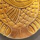 Vintage barbotine plates with fish decoration, 22 pieces.