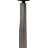 Wagneriana torchiere in white marble and patinated brass by L and M Vignelli