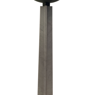 Wagneriana torchiere in white marble and patinated brass by L and M Vignelli