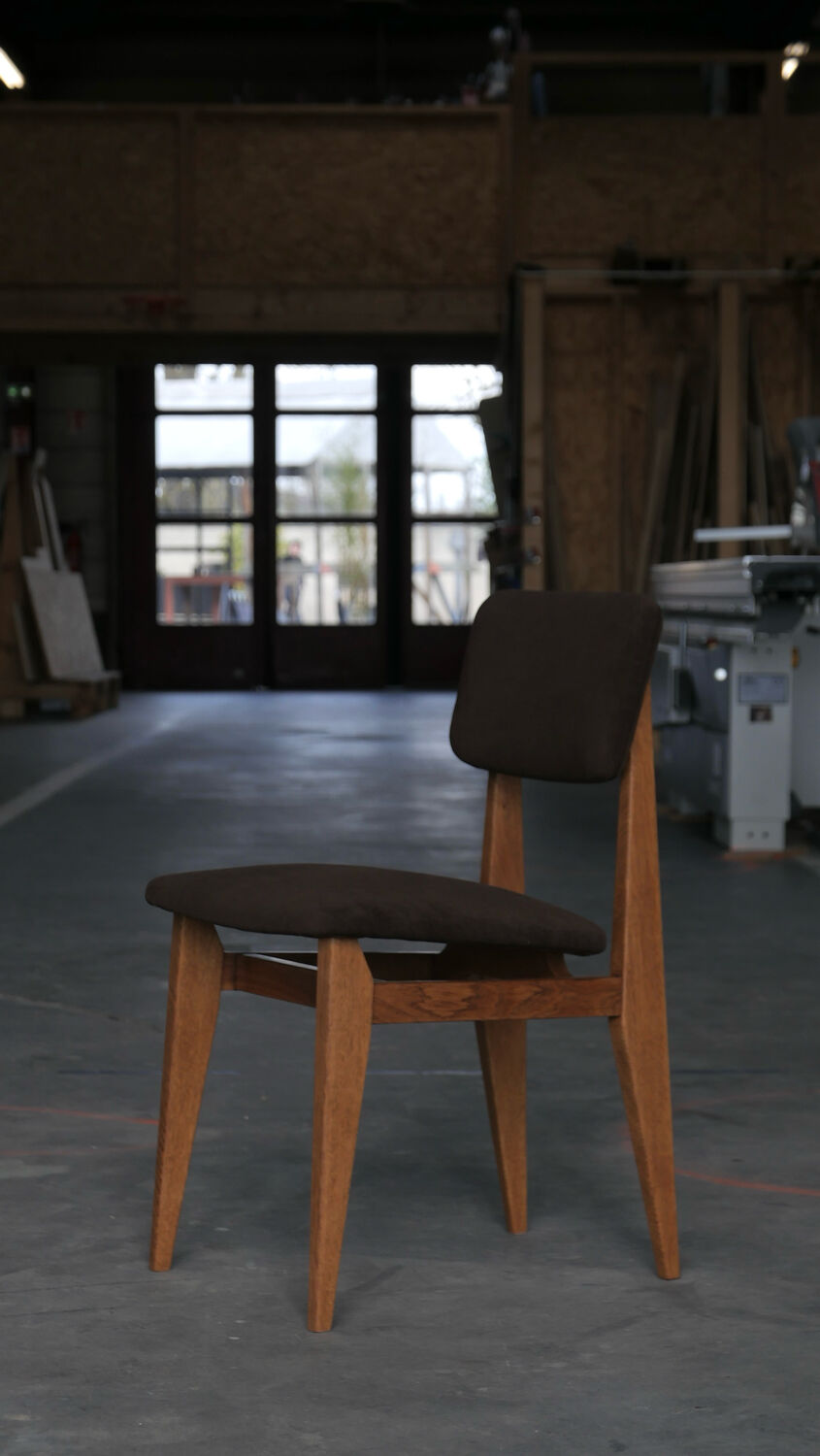 Set of six marcel gascoin chairs model ca, arhec edition.