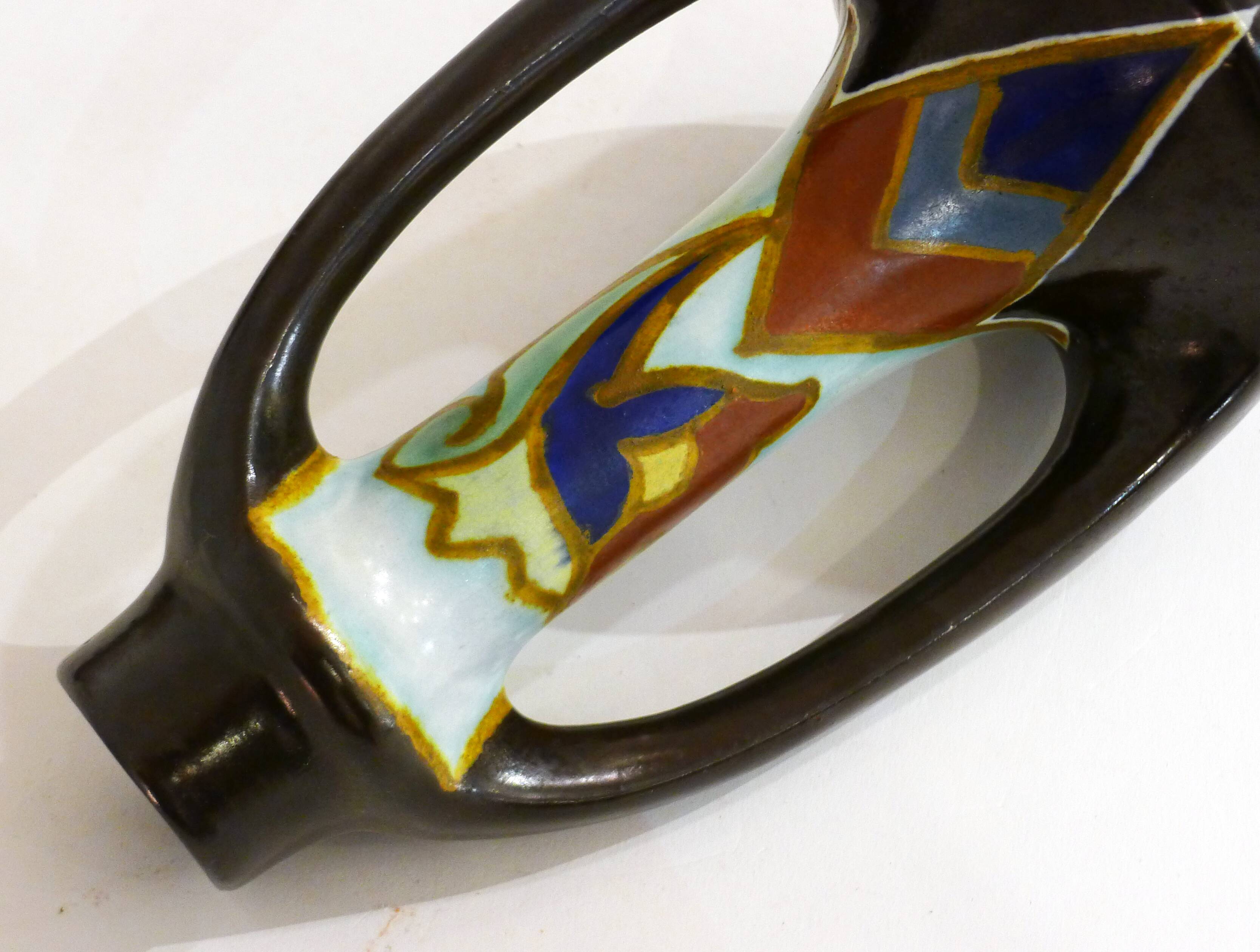 Vase amphora faience mate