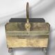 Vintage French fireplace basket for wood