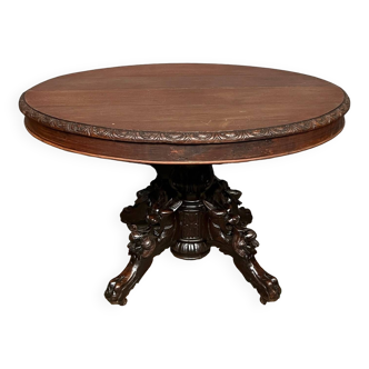 Louis XIII style dining table. Oak.