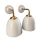 Paire d’appliques murales blanches