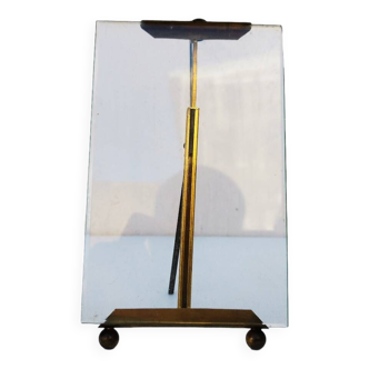 Vintage golden brass easel photo frame
