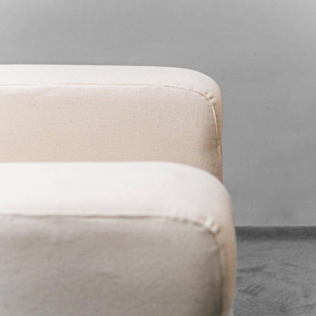 Coppia di poltrone cotone bianco saporiti anni ’70 vintage modernariato