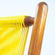 2 Yellow Spaghetti Armchairs in Beech, Garden Lounge Chairs, 1960s