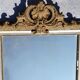 Large mirror with gold and silver pediment 71x115cm