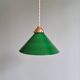 Art Deco conical green opaline pendant light, 1920-30