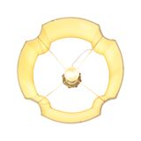 Fifties Vintage Table Lamp Onyx Marble Brass Acanthus