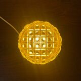 Ceiling light transformed into a table lamp with new electricity