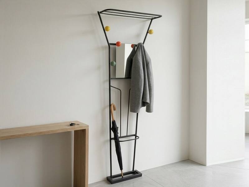 Vintage wall coat rack design 1950/1960 by Roger Feraud