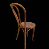 Bistro chair Horgen Glaris in curved wood and caning, Switzerland, circa 1900.