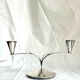 Bougeoir double en argent massif de style Art Déco danois