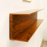 Mid-Century Modern Teak wall-mounted shelf by Walter Wirz for Wilhelm Renz, 150cm, 1960s
