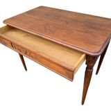 Bureau en noyer art-deco 1 tiroir