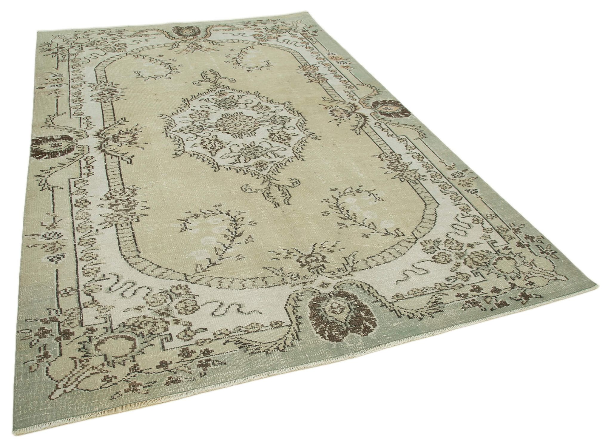 Handwoven One-of-a-Kind Anatolian Beige Carpet 194 cm x 295 cm - 36588