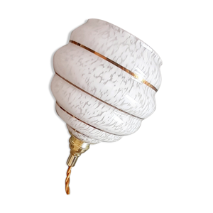 Baladeuse globe art deco blanc