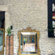 Antique mirror with closed frames, 123/100cm, gilded with gold leaf, mercury.