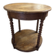 Round turned wooden side table