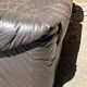 Pair of patinated leather club armchairs