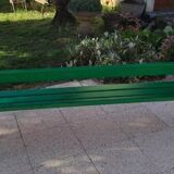 Grand banc de jardin bois et fonte l 224 cm