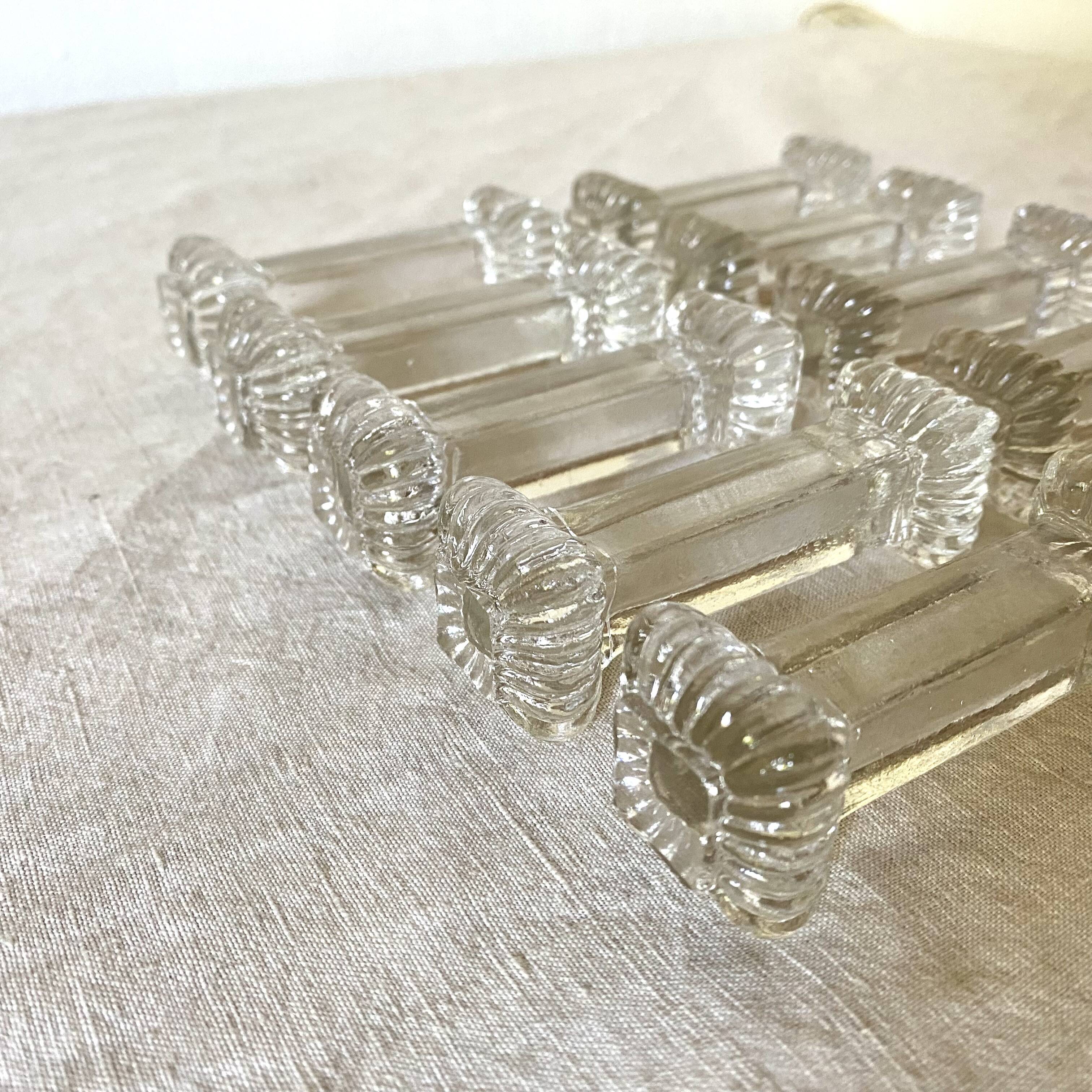 Antique glass knife holder