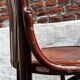 Lot of 4 vintage bistro chairs with slats in Thonet style.
