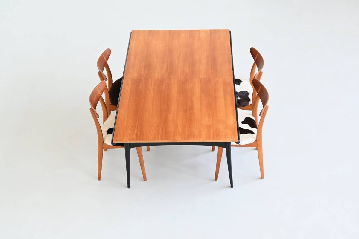 Alfred Hendrickx T4 dining table in beech Belform Belgium 1958