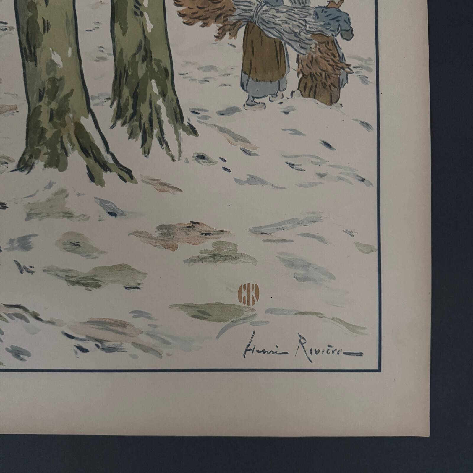 Lithograph by Henri Rivière Aspects of Nature - Winter Woods