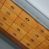 Vintage British maple & oak haberdashery cabinet or shop counter, 1930s